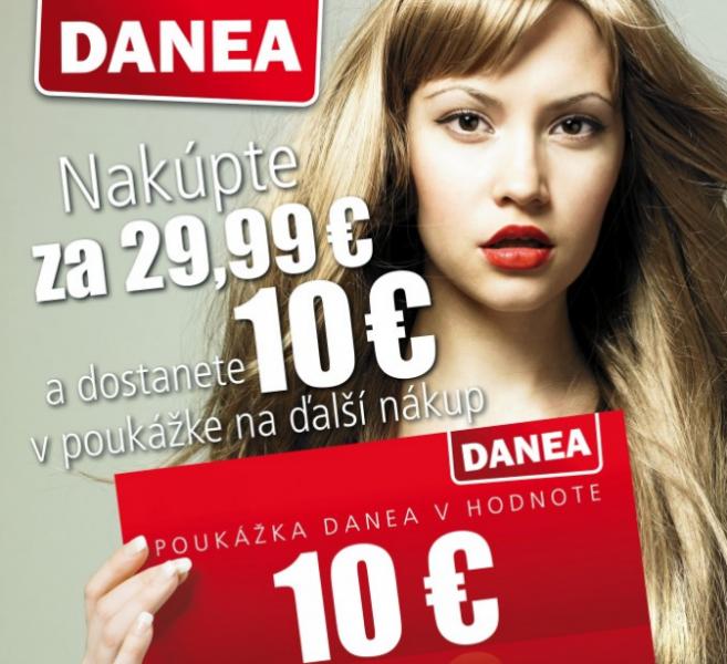 Poukážka na 10€ v Danea!