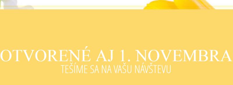 Otvorené aj 1. novembra