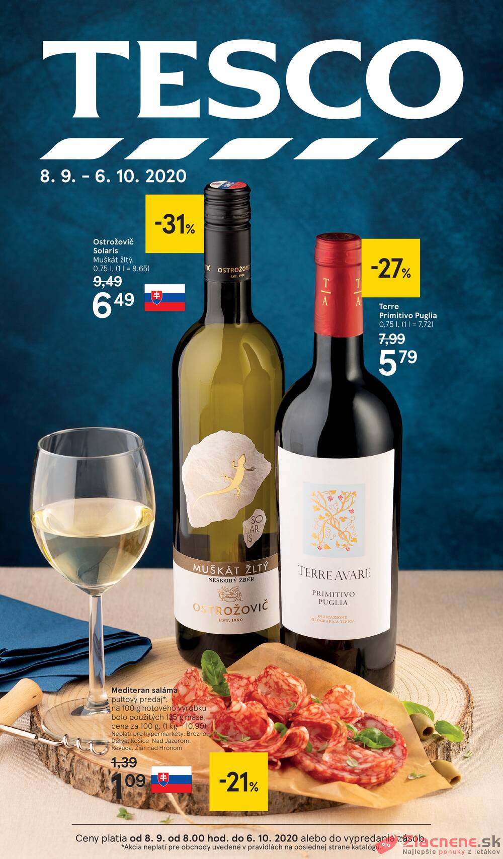 Leták Tesco - Tesco malé hypermarkety katalog Víno od 8.9. do 6.10.2020 - strana 1 Leták Tesco - Tesco malé hypermarkety katalog Víno od 8.9. do 6.10.2020 - strana 1