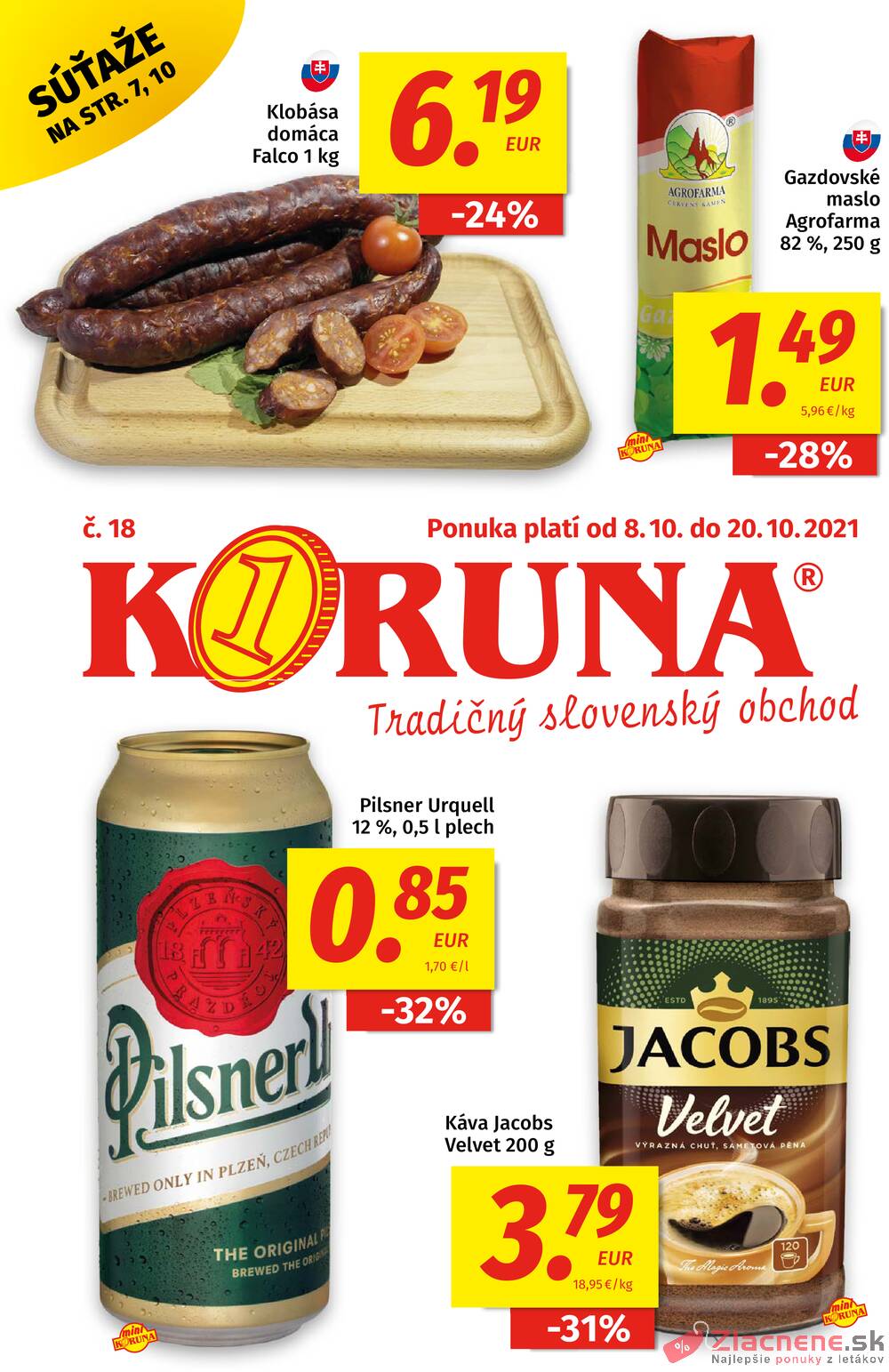 Leták KORUNA - Potraviny KORUNA od 8.10. do 20.10.2021 - strana 1 Leták KORUNA - Potraviny KORUNA od 8.10. do 20.10.2021 - strana 1