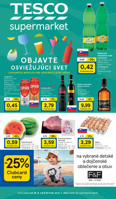 Leták Tesco supermarkety od 29.6. do 6.7.2022
