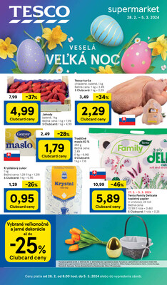 Leták Tesco supermarkety od 28.2. do 5.3.2024