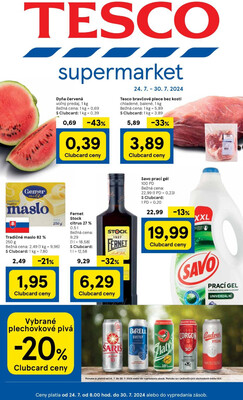 Leták Tesco supermarkety od 24.7. do 30.7.2024