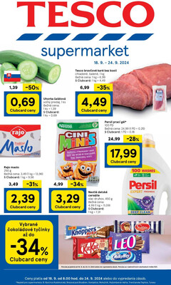 Leták Tesco supermarkety od 18.9. do 24.9.2024