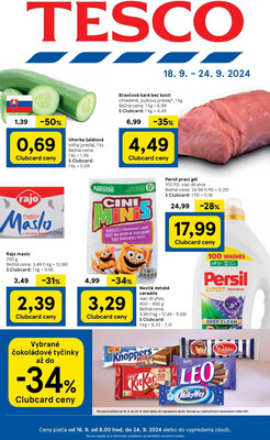 Leták Tesco malé hypermarkety od 18.9. do 24.9.2024