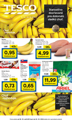 Leták Tesco malé hypermarkety od 16.10. do 22.10.2024