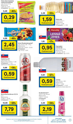 Tesco supermarkety od 2.1. do 7.1.2025