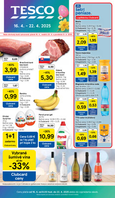 Leták Tesco malé hypermarkety od 16.4. do 22.4.2025