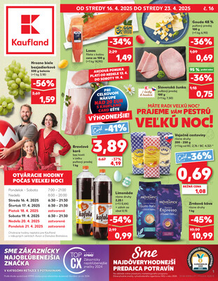 Leták Kaufland 16.4. - 23.4. - Kaufland Banská Bystrica - Majer