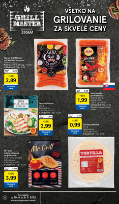 Tesco supermarkety od 30.4. do 6.5.2025