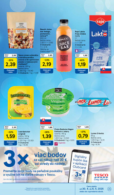 Tesco supermarkety od 30.4. do 6.5.2025
