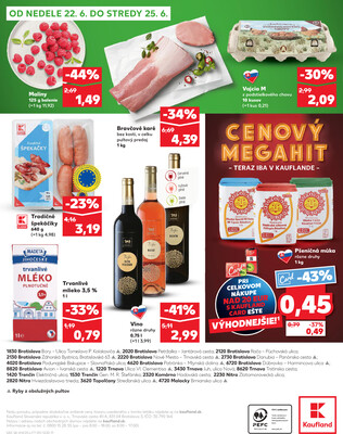 Kaufland 19.6. - 25.6. - Kaufland Bratislava - Avion (Ivanská cesta)