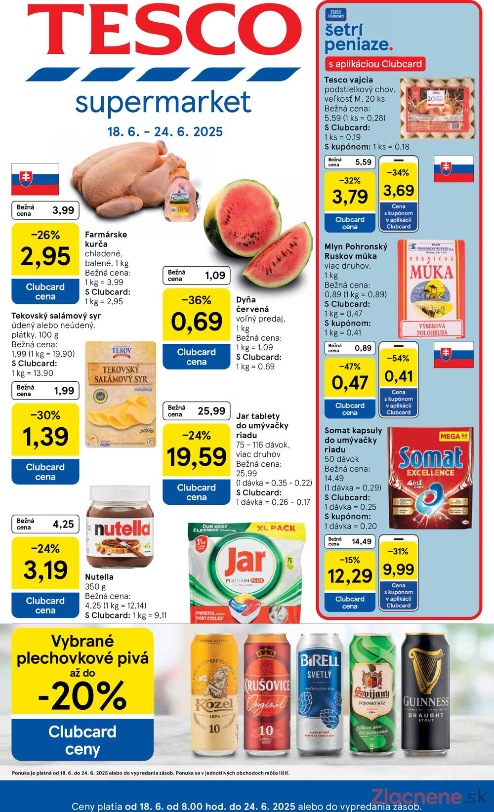 Leták Tesco - Tesco supermarkety od 18.6. do 24.6.2025 - strana 1 Leták Tesco - Tesco supermarkety od 18.6. do 24.6.2025 - strana 1