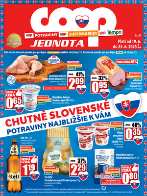 leták COOP Jednota Slovensko