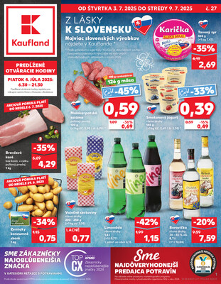 Leták Kaufland 3.7. - 9.7. - Kaufland Galanta