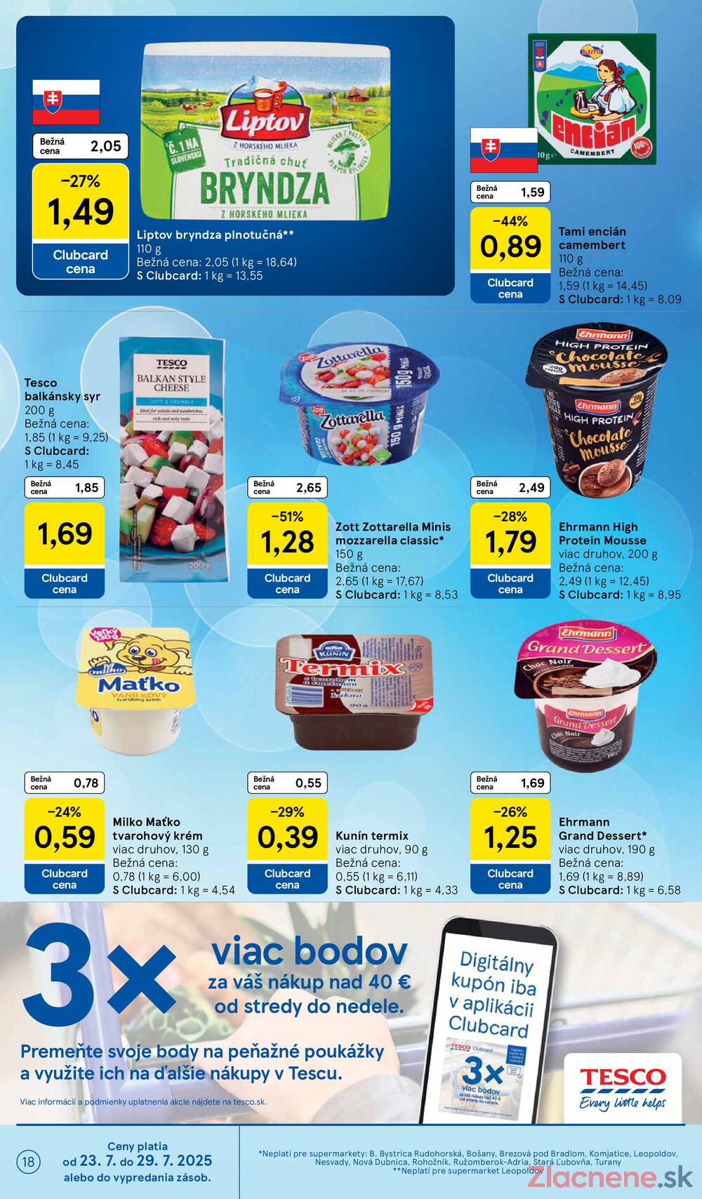 Leták Tesco - Tesco supermarkety od 23.7. do 29.7.2025 - strana 18 Leták Tesco - Tesco supermarkety od 23.7. do 29.7.2025 - strana 18