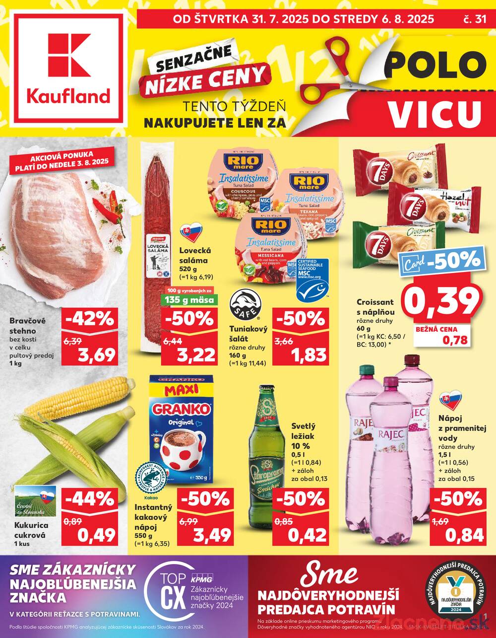 Leták Kaufland - Kaufland 31.7. - 6.8. - Kaufland (A. H. Škultétyho, Veľký Krtíš) - strana 1