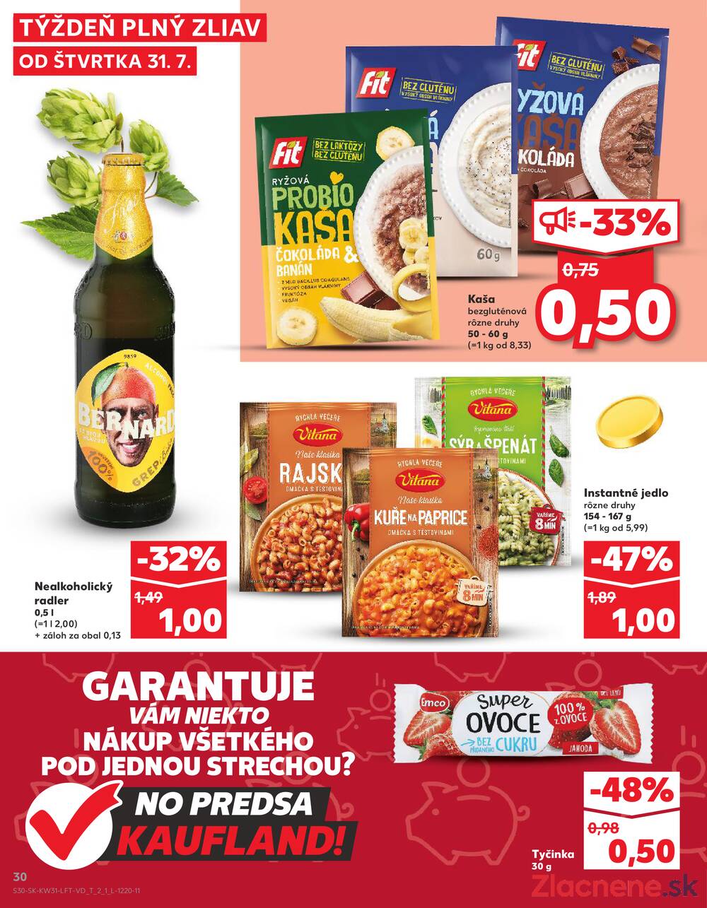 Leták Kaufland - Kaufland 31.7. - 6.8. - Kaufland Trnava - Nová ul. - strana 30