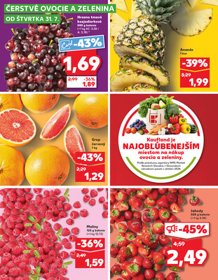 Kaufland 31.7. - 6.8. - Kaufland Bratislava - Avion (Ivanská cesta)