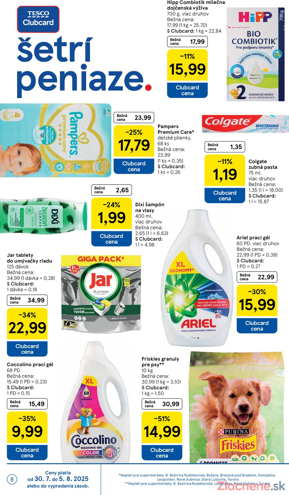 Leták Tesco - Tesco supermarkety od 30.7. do 5.8.2025 - strana 8 Leták Tesco - Tesco supermarkety od 30.7. do 5.8.2025 - strana 8