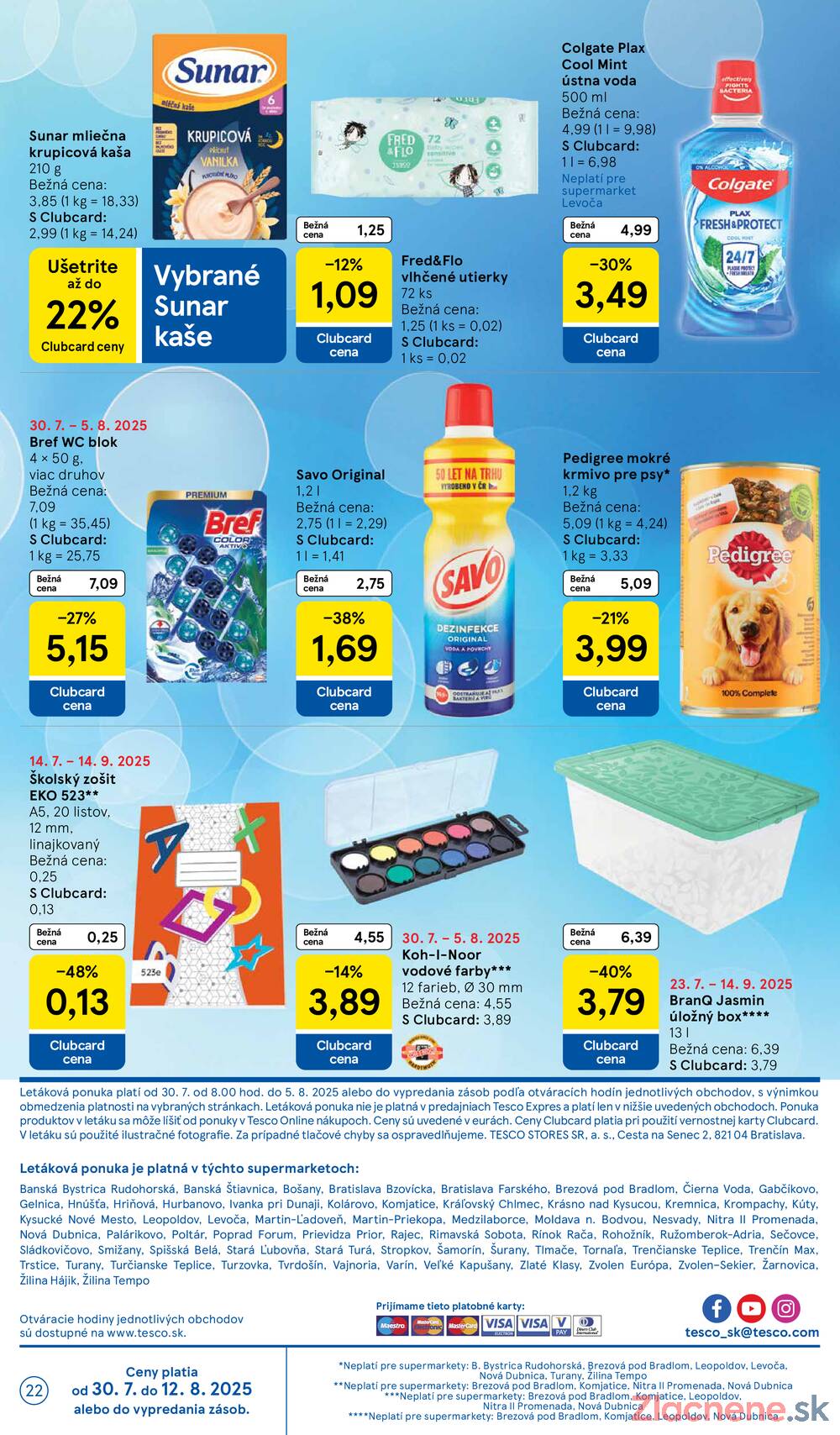 Leták Tesco - Tesco supermarkety od 30.7. do 5.8.2025 - strana 22 Leták Tesco - Tesco supermarkety od 30.7. do 5.8.2025 - strana 22