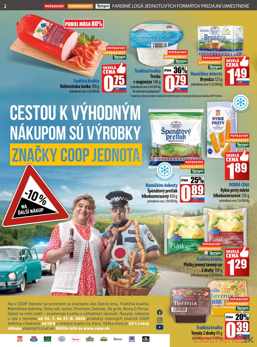 Leták COOP Jednota Slovensko - COOP do 6.8. - strana 2