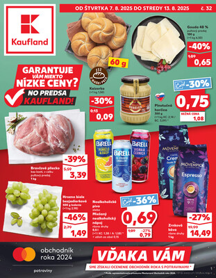 Leták Kaufland 7.8. - 13.8. - Kaufland Michalovce (Humenská cesta)