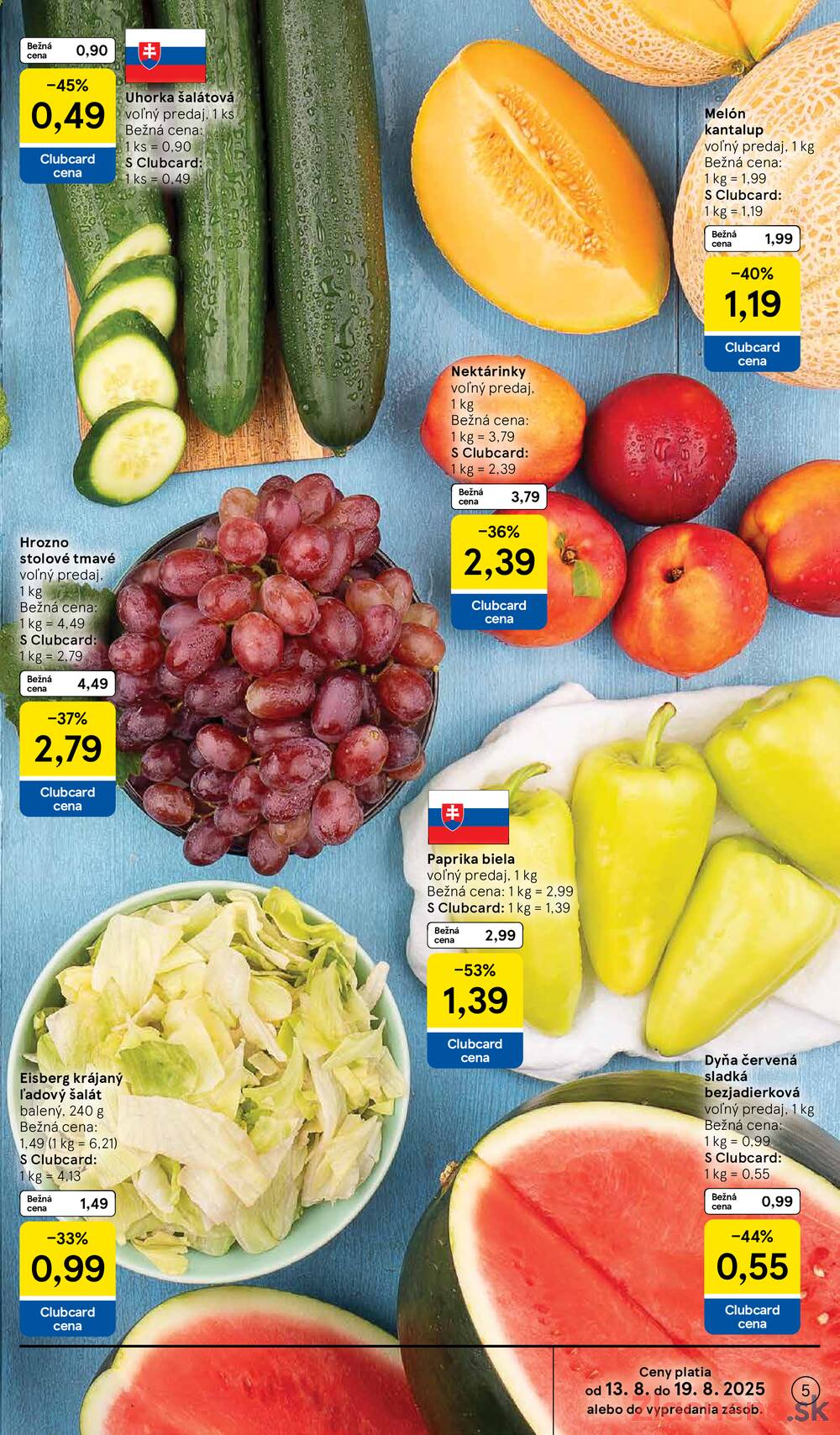 Leták Tesco - Tesco malé hypermarkety od 13.8. do 19.8.2025 - strana 5 Leták Tesco - Tesco malé hypermarkety od 13.8. do 19.8.2025 - strana 5