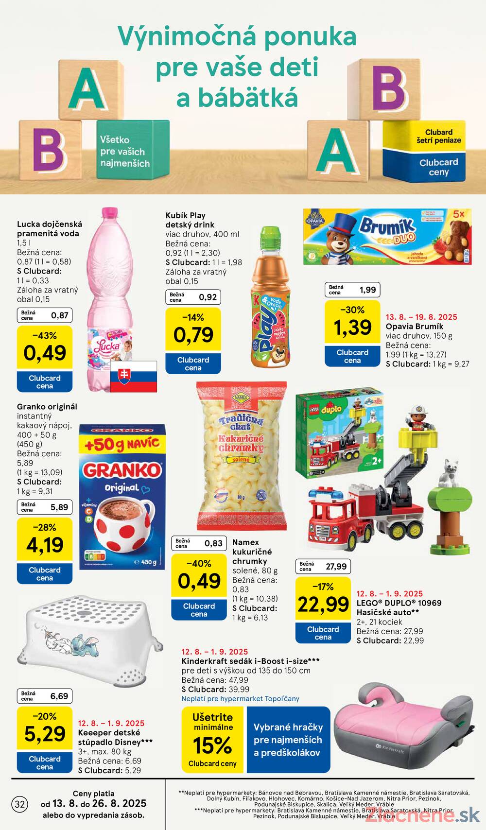 Leták Tesco - Tesco malé hypermarkety od 13.8. do 19.8.2025 - strana 32 Leták Tesco - Tesco malé hypermarkety od 13.8. do 19.8.2025 - strana 32