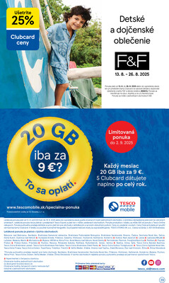 Tesco malé hypermarkety od 13.8. do 19.8.2025