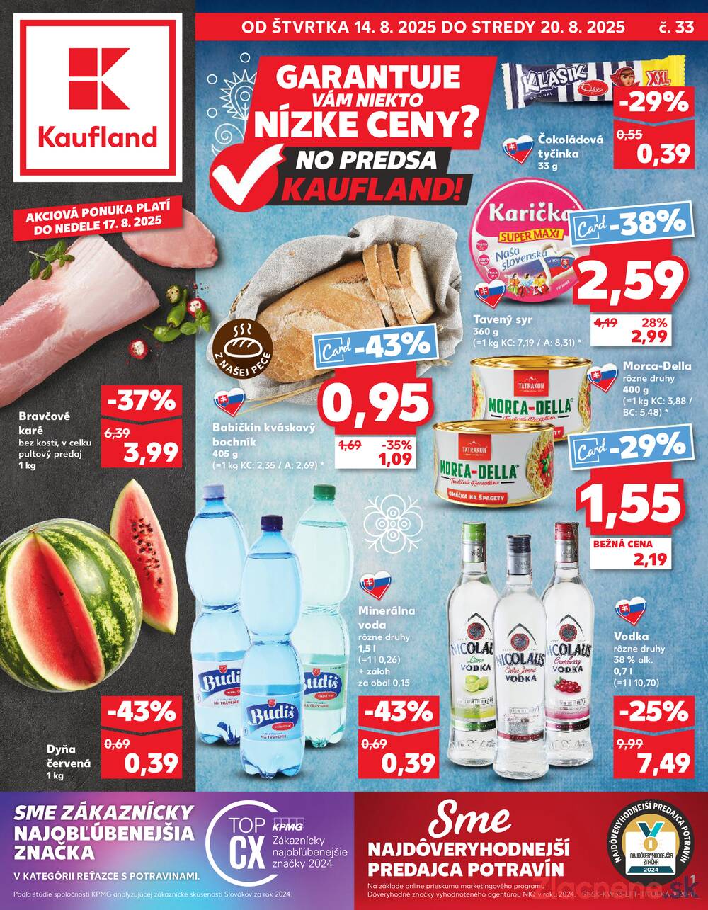 Leták Kaufland - Kaufland 14.8. - 20.8. - Kaufland Stará Ľubovňa - strana 1