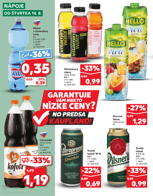 Kaufland 14.8. - 20.8. - Kaufland Stará Ľubovňa