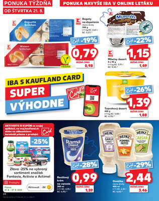 Kaufland 21.8. - 27.8. - Kaufland Tvrdošín