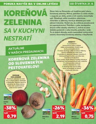 Kaufland 21.8. - 27.8. - Kaufland Humenné