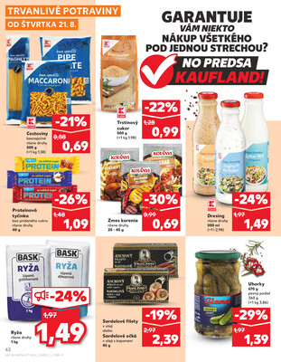 Kaufland 21.8. - 27.8. - Kaufland Humenné