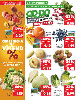 Kaufland 21.8. - 27.8. - Kaufland Vranov nad Topľou