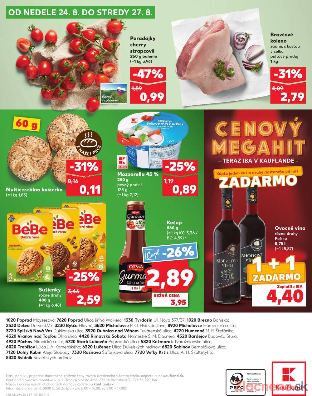 Leták Kaufland - Kaufland 21.8. - 27.8. - Kaufland Trebišov - strana 78