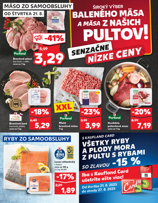 Kaufland 21.8. - 27.8. - Kaufland Poprad - Jiřího Wolkera