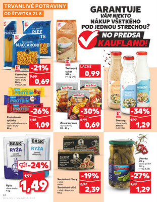 Kaufland 21.8. - 27.8. - Kaufland Senica