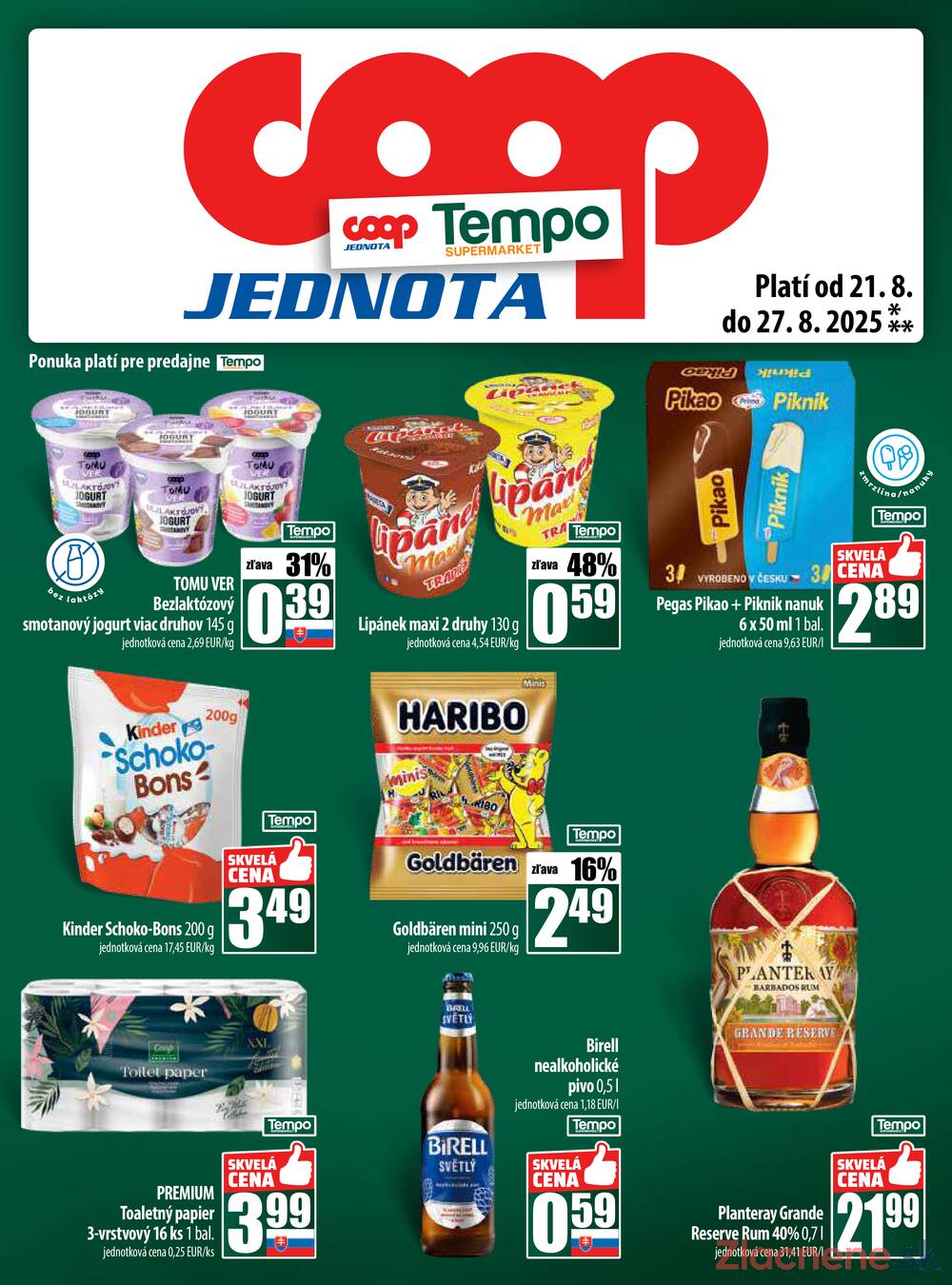 Leták COOP Jednota Slovensko - COOP do 27.8. - strana 25