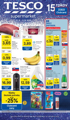 Tesco supermarkety od 27.8. do 2.9.2025