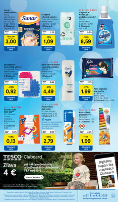 Tesco supermarkety od 27.8. do 2.9.2025