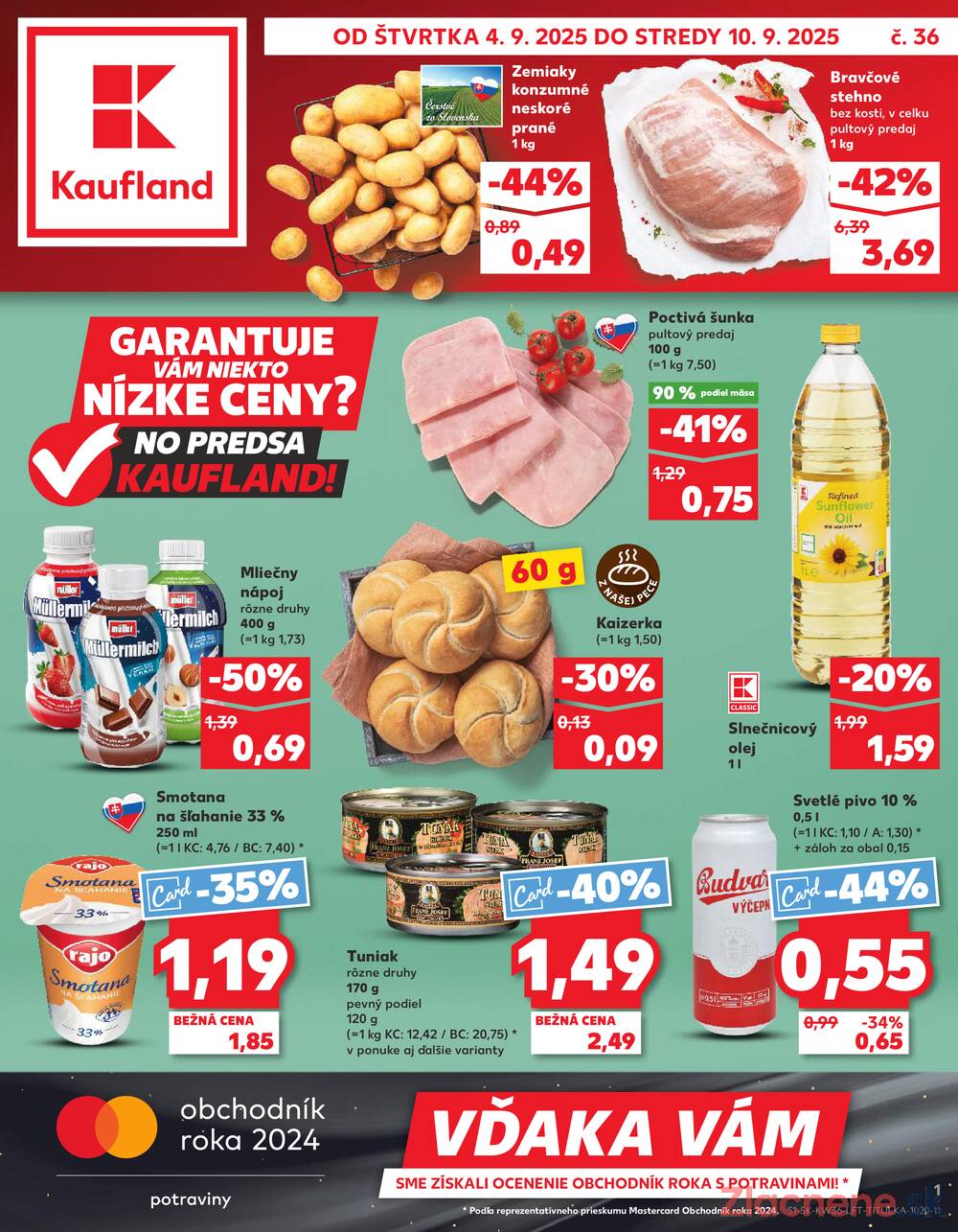 Leták Kaufland - Kaufland 4.9. - 10.9. - Kaufland Michalovce - strana 1