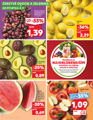 Kaufland 4.9. - 10.9. - Kaufland Michalovce