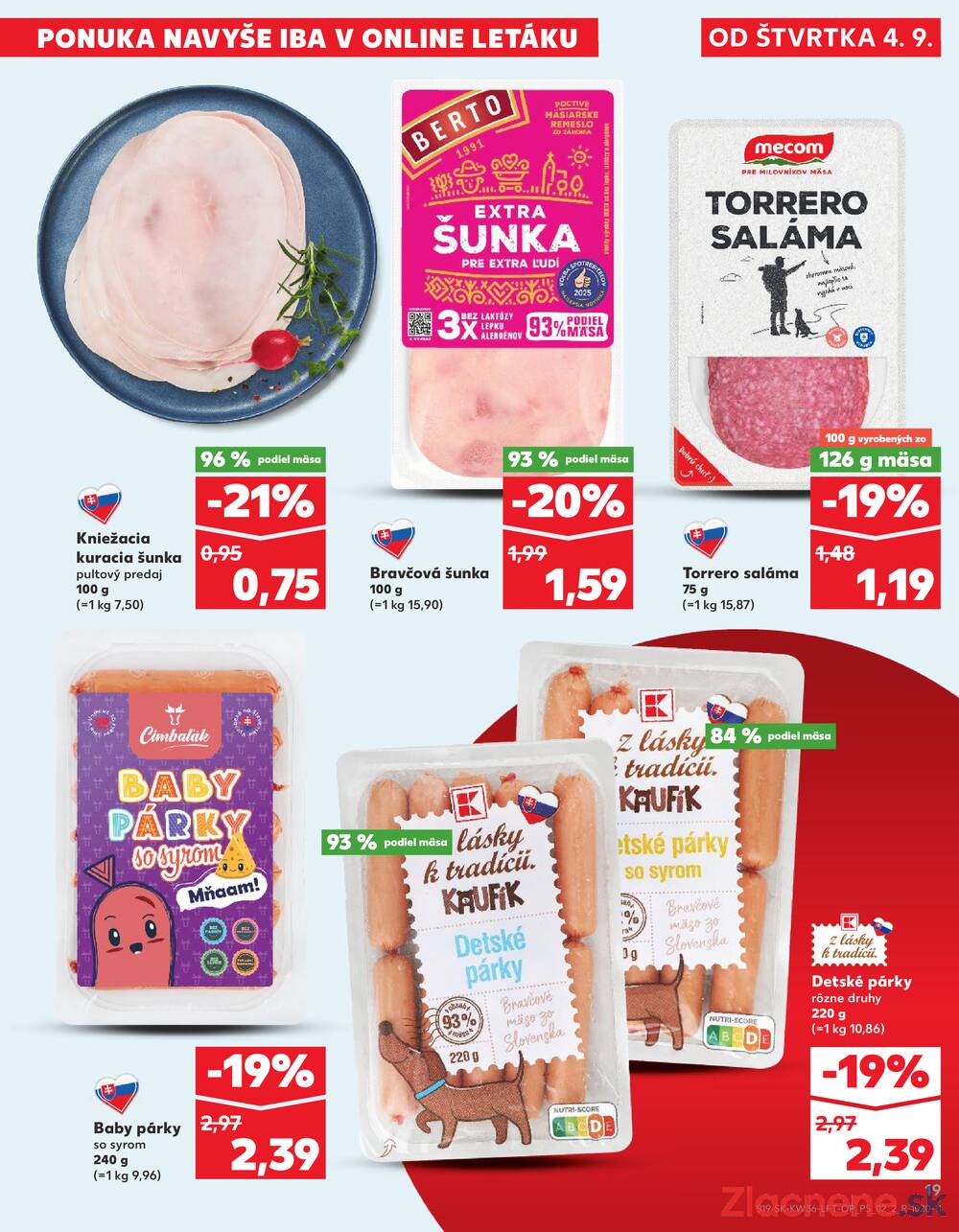 Leták Kaufland - Kaufland 4.9. - 10.9. - Kaufland Dubnica nad Váhom - strana 19