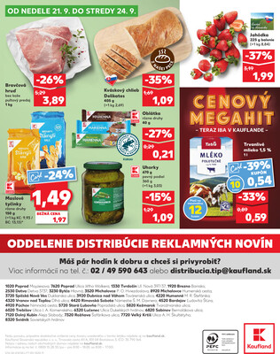 Kaufland 18.9. - 24.9. - Kaufland Trebišov