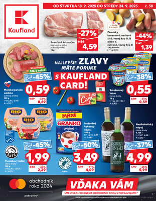 Leták Kaufland 18.9. - 24.9. - Kaufland Michalovce (Humenská cesta)