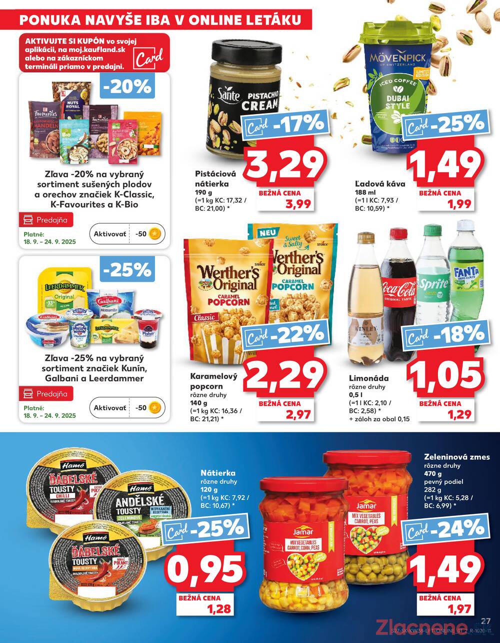 Leták Kaufland - Kaufland 18.9. - 24.9. - Kaufland Bratislava - Avion (Ivanská cesta) - strana 27