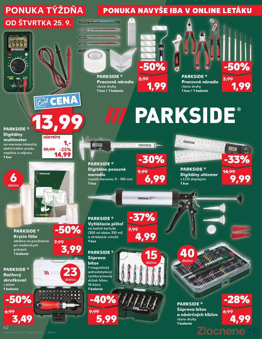 Leták Kaufland - Kaufland 25.9. - 1.10. - Kaufland Bratislava - Petržalka - strana 62
