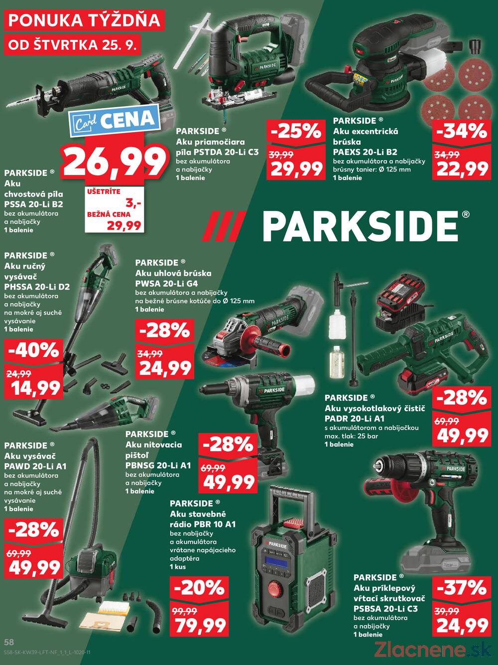 Leták Kaufland - Kaufland 25.9. - 1.10. - Kaufland Bratislava - Nové Mesto - strana 58